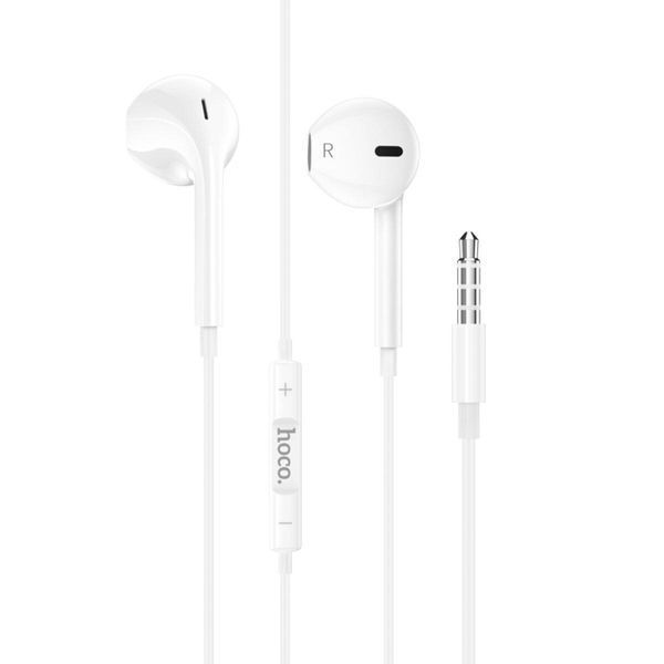 Навушники HOCO M101 Crystal joy wire-controlled earphones with microphone White 656-03930 фото