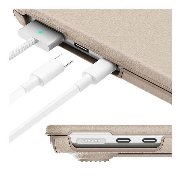 Накладка PC+PU AMO-PU для MacBook Pro 13" 2018/2020/2022 (A2338/A2289/A2251/A1989) Gold 777-07764 фото