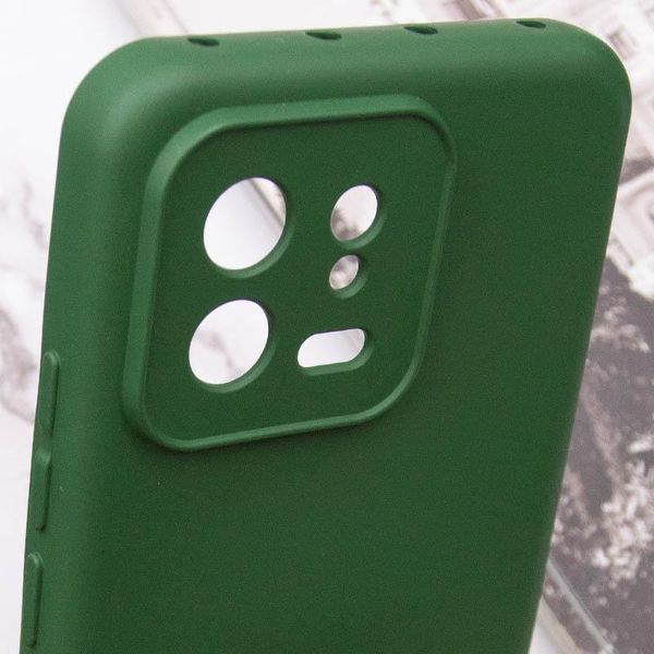 Чохол TPU GETMAN Liquid Silk Full Camera для Xiaomi 13 Pro Зелений / Dark green ILSO-00000081489-3 фото