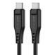 Кабель ACEFAST C3-03 Type-C to Type-C 3A, 60W, 1.2m, TPE, TPE connectors, Black 6974316280842 фото 1