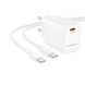 Сетевое зарядное устройство с кабелем BOROFONE BN26 Fuente single-port PD20W charger set (C to C) (EU) White 6941991120251 фото 5