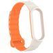 Ремешок Dual-color Magnetic для Xiaomi Mi Band 7/6/5/4/3 White / Orange 212-01645 фото 3