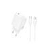 Сетевое зарядное устройство с кабелем BOROFONE BN26 Fuente single-port PD20W charger set (C to C) (EU) White 6941991120251 фото 1