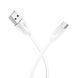 Кабель BOROFONE BX19 USB to Type-C 3A, 1m, PVC, TPE connectors, White 6931474701800 фото 3