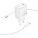 Сетевое зарядное устройство с кабелем BOROFONE BN26 Fuente single-port PD20W charger set (C to C) (EU) White 6941991120251 фото 6