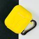 Силіконовий чохол із карабіном для навушників AirPods 2 Lemon 203-00432 фото 1