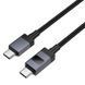 Дата кабель Hoco X118 Generous with display Type-C to Type-C 60W (1m) Black ILSO-00000079101-1 фото 6