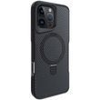 TPU+PC чехол Metal Buttons with MagSafe Carbon Ring для Apple iPhone 16 Pro (6.3") Black