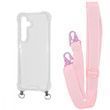 Чехол WAVE Clear Case With Strap для Samsung Galaxy S24 Plus Pink Sand