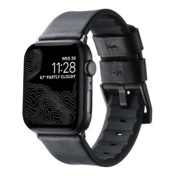 Ремешок для Apple Watch Leather+Silicone 42/44/45/49mm Black Black 212-02226 фото