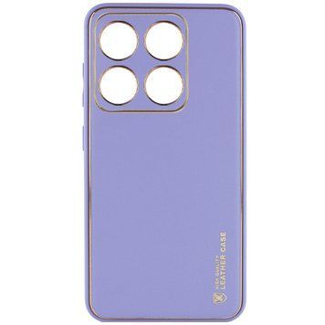 Шкіряний чохол Xshield для Xiaomi 14 Pro Бузковий / Dasheen ILSO-00000069362-13 фото