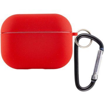 Силиконовый футляр с микрофиброй для наушников Airpods Pro Red 203-00229 фото
