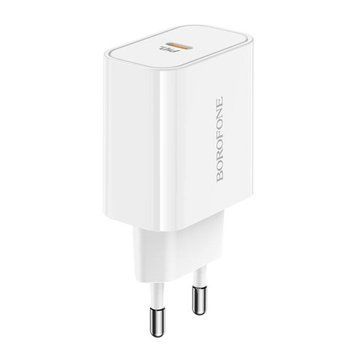 Мережевий зарядний пристрій BOROFONE BA57A Easy Speed single port PD20W charger White 656-01325 фото