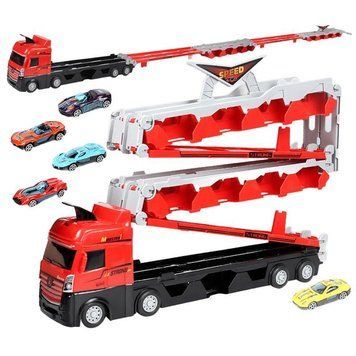 Игровой набор-грузовик SHT D663-T202 Catapult Truck + 8 small car 656-03599 фото