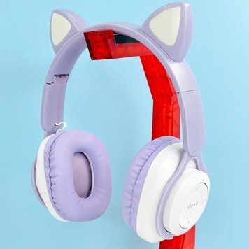 Беспроводные наушники с кошачьими ушками QC-11 Cat Ear Сиреневый 202-00366 фото