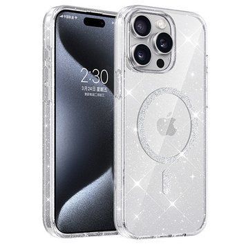 Чехол TPU Eclipse Sparkle (MagFit) для Apple iPhone 12 Pro / 12 (6.1") Clear 214-03799 фото