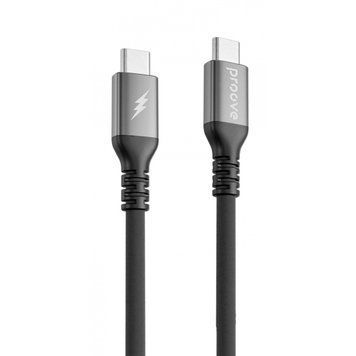 Кабель Proove ReGen Silicone Type-C to Type-C 60W (1m) black 656-02583 фото