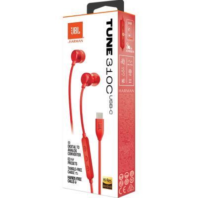 Наушники JBL Tune 310C USB-C Red (JBLT310CRED) JBLT310CRED фото