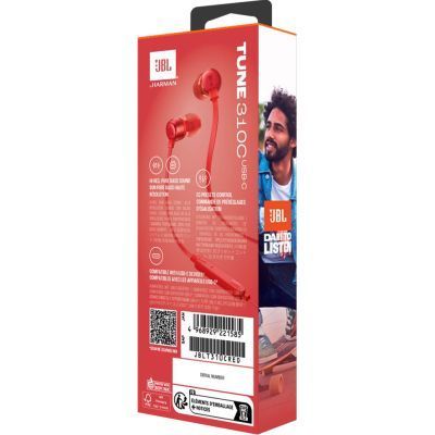 Наушники JBL Tune 310C USB-C Red (JBLT310CRED) JBLT310CRED фото