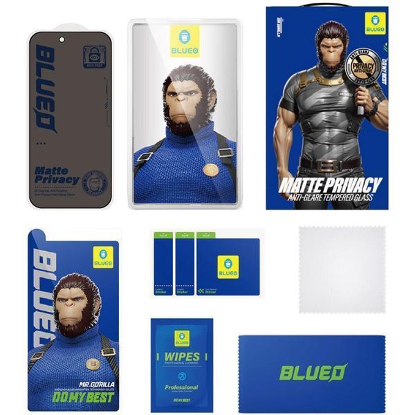 Захисне 2.5D скло Blueo Full Cover Anti-Peep Matte для Apple iPhone 17 Pro Max /16 Pro Max (6.9") 777-08425 фото