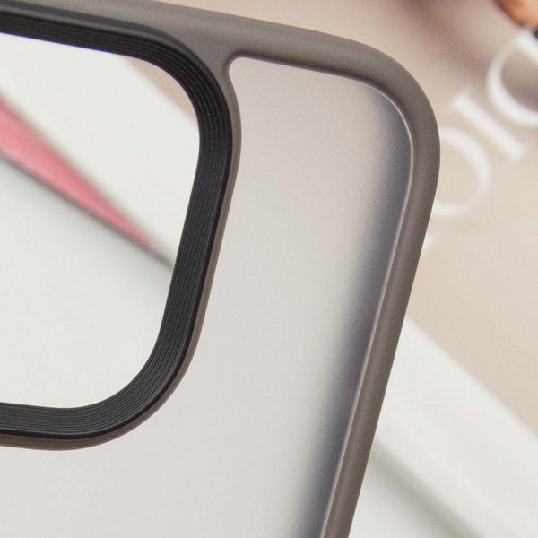 TPU+PC чехол Metal Buttons для Apple iPhone 16 Pro Max (6.9") Серый 777-08240 фото