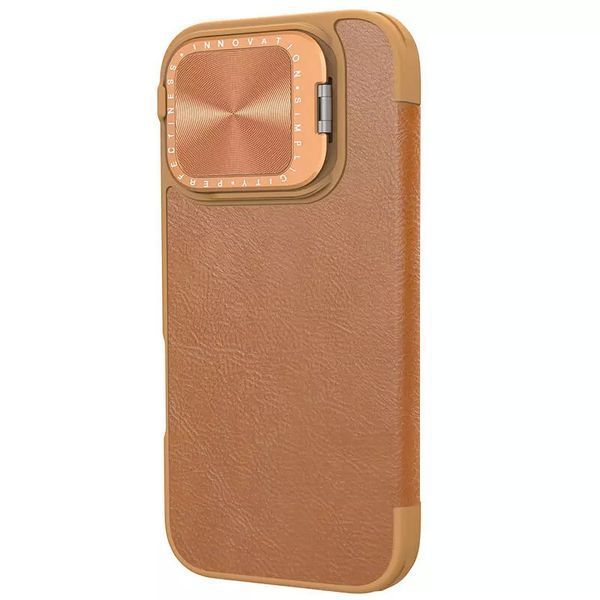 Шкіряний чохол-книжка Nillkin Qin Prop для Apple iPhone 16 Pro Max Brown 214-03396 фото
