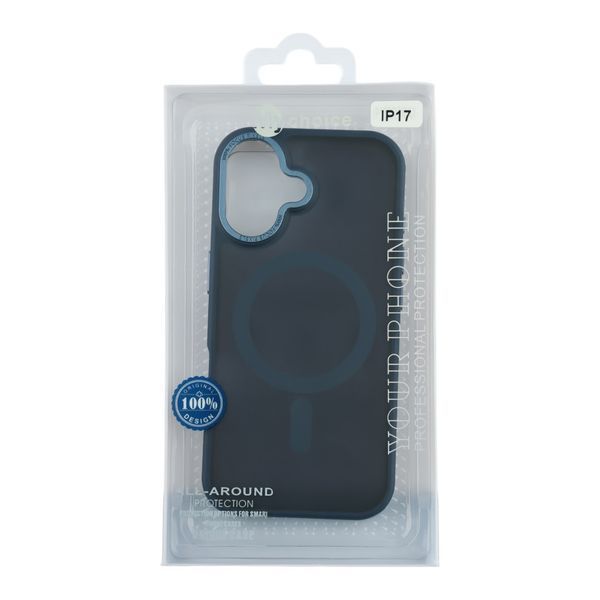 Чохол TPU+PC Goldencis Matte with MagSafe для iPhone 17 Dark Blue 2020000496724 фото