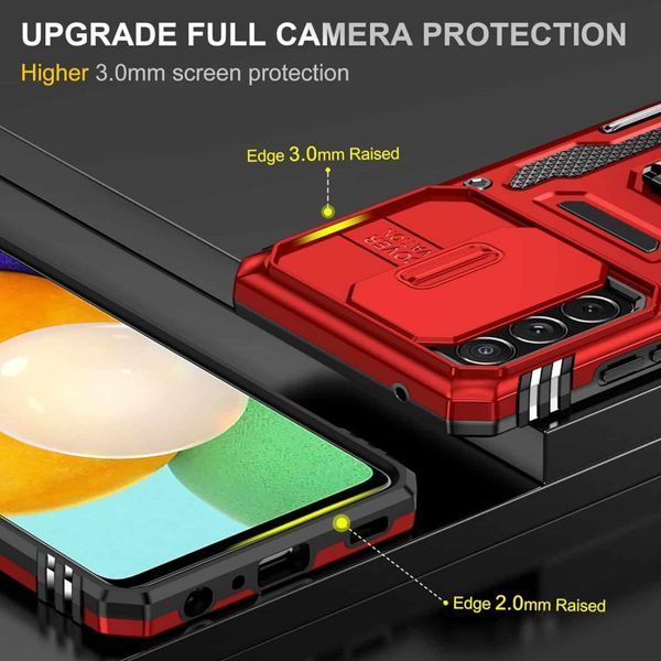 Ударопрочный чехол Camshield Army Ring для Samsung Galaxy A23 4G Red 777-05148 фото