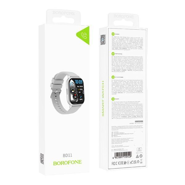 Смарт Годинник Borofone BD11 Smart sports watch (call version) Срiбло 656-03422 фото