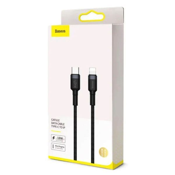 Кабель Baseus Cafule Cable Type-C to iP PD 20W 1m Red+Black CATLKLF-91 фото