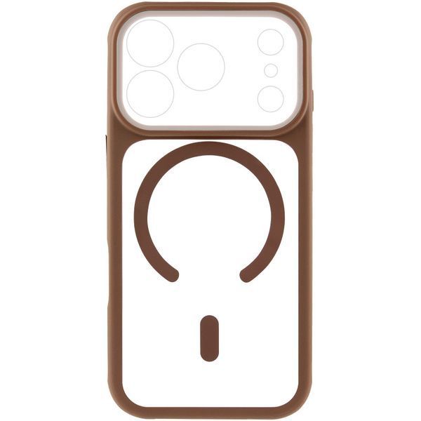 Чехол TPU+PC GETMAN Moon Clear with MagSafe для Apple iPhone 17 Pro Max (6.9") Brown 656-08459 фото