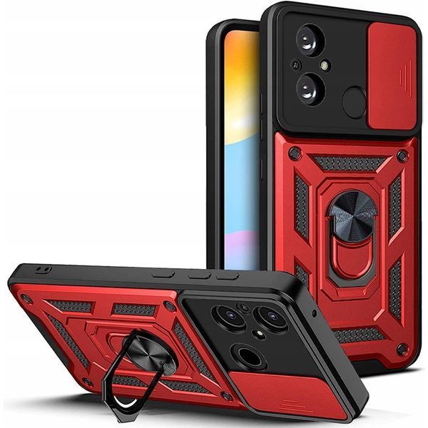 Ударопрочный чехол Camshield Serge Ring для Xiaomi Redmi 12C Red 777-04510 фото