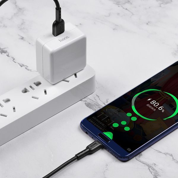 Кабель HOCO X33 Type-C 5A Surge charging data cable Black 6931474706119 фото