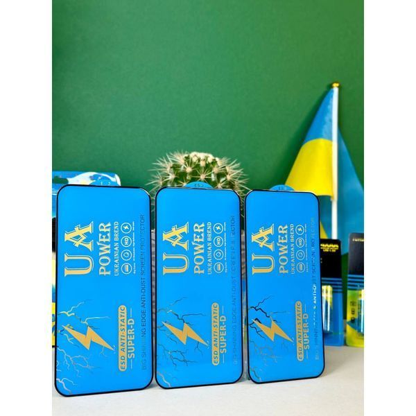 Захисне скло UA POWER ESD Anti-Static Super-D для iPhone 15 Plus/16 Plus 204-00150 фото
