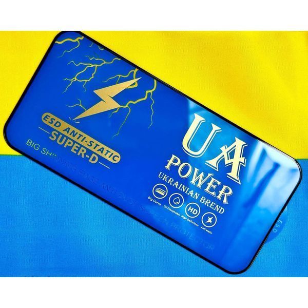 Захисне скло UA POWER ESD Anti-Static Super-D для iPhone 15 Plus/16 Plus 204-00150 фото