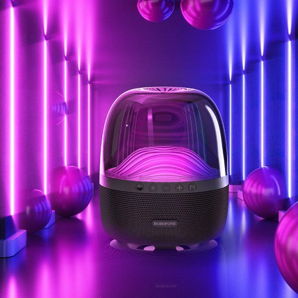 Портативна колонка BOROFONE BP8 Glazed colorful luminous BT speaker Black 656-00667 фото