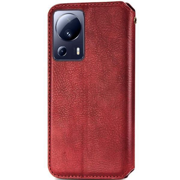 Шкіряний чохол-книжка GETMAN Cubic для Xiaomi 13 Lite Червоний 555-01833 фото
