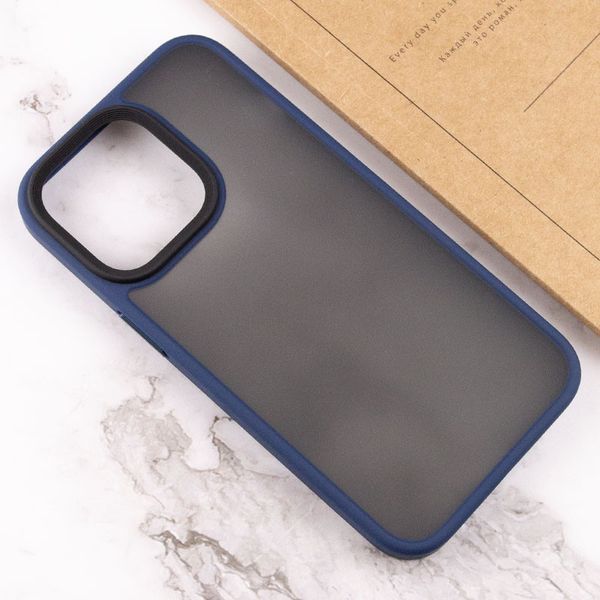 TPU+PC чохол Metal Buttons для Apple iPhone 14 Pro Max (6.7") Синій 777-08290 фото