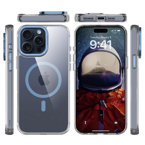Чехол TPU Space Case Apex with MagSafe для Apple iPhone 13 Pro Max / 14 Pro Max (6.7") Navy Blue 214-03346 фото
