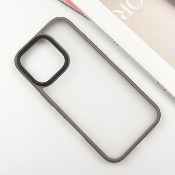 TPU+PC чехол Metal Buttons для Apple iPhone 16 Pro Max (6.9") Серый 777-08240 фото