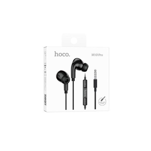 Навушники HOCO M101 Pro Crystal sound wire-controlled earphones with microphone Black 656-03931 фото