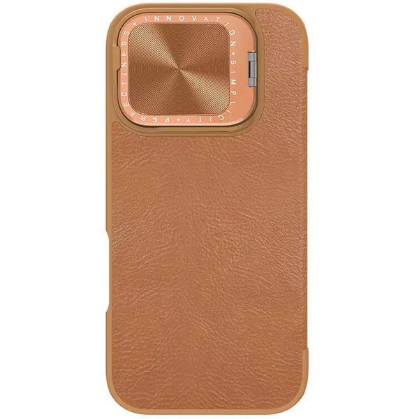 Шкіряний чохол-книжка Nillkin Qin Prop для Apple iPhone 16 Pro Max Brown 214-03396 фото
