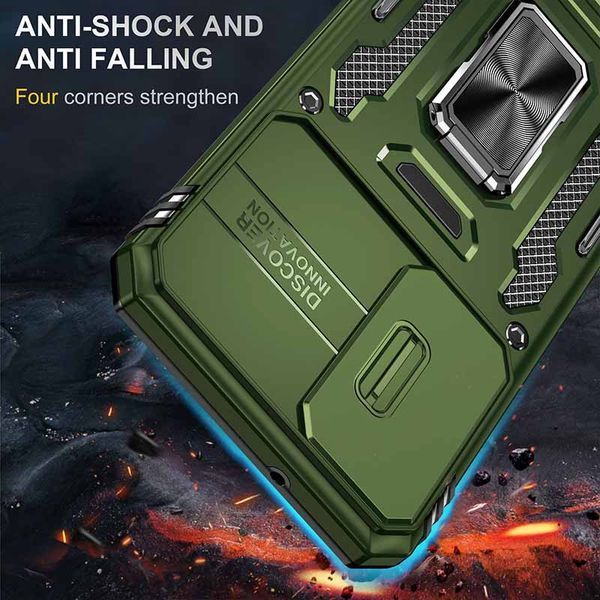 Ударостійкий чохол Camshield Army Ring для Samsung Galaxy S24 Army Green 777-05048 фото