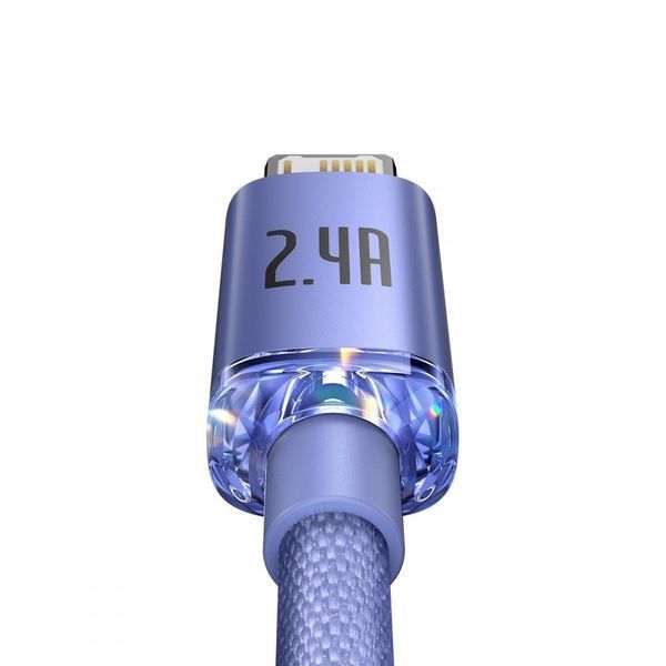 Кабель Baseus Crystal Shine Series Fast Charging Lightning 2.4A (2m) Blue CAJY000103 фото