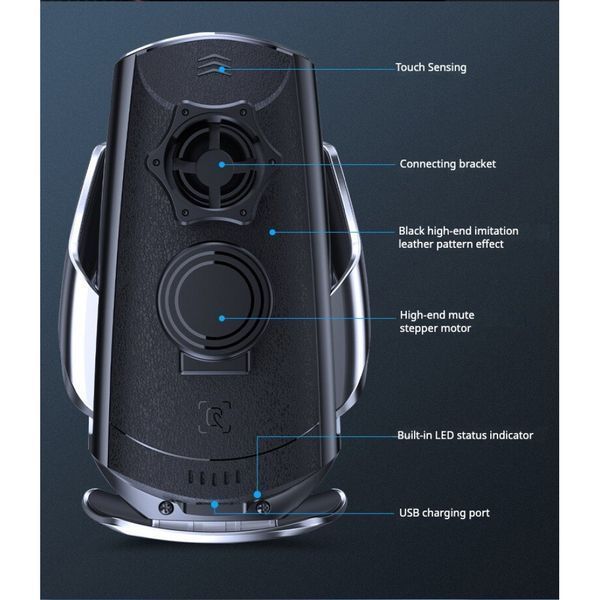 Holder з бездротовою зарядкою Q3 Smart Sensor Black 201-00129 фото