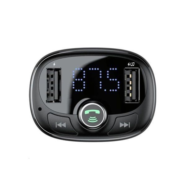 Автомобільний зарядний пристрій з FM-модулятор Baseus T Shaped S-09 Car Bluetooth MP3 Player Black 656-00568 фото