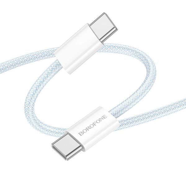 Кабель USB Borofone BX103 Original 60W Type-C to Type-C 1m Белый 209-00319 фото