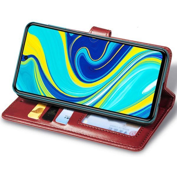 Кожаный чехол-книжка GETMAN Gallant (PU) для Xiaomi Redmi Note 9s / Note 9 Pro / Note 9 Pro Max Red 777-06564 фото