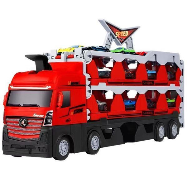 Игровой набор-грузовик SHT D663-T202 Catapult Truck + 8 small car 656-03599 фото