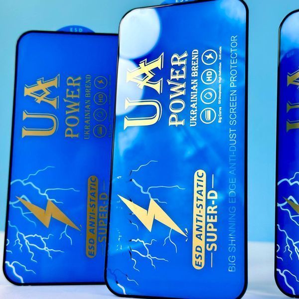 Захисне скло UA POWER ESD Anti-Static Super-D для iPhone 15 Plus/16 Plus 204-00150 фото